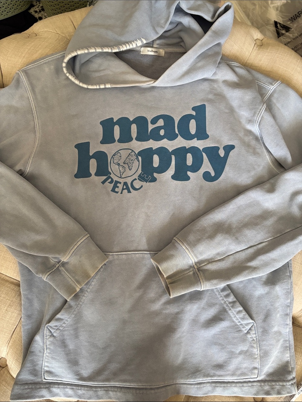 Madhappy Light Blue 'mad hoppy' Graphic Hoodie